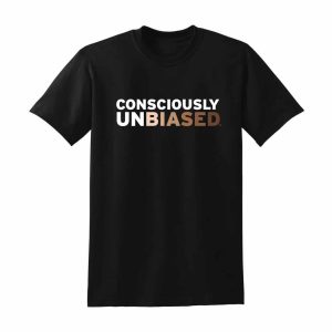 Consciously Unbiased Black Unisex T-Shirt  in Skintone
