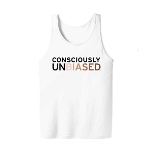 Consciously Unbiased White Unisex Tank Top in Skintone